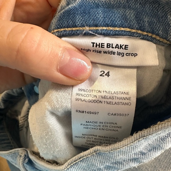 JOESS -THE BLAKE HIGH RISE WIDE LEG CROP JEANS - Picture 11 of 12